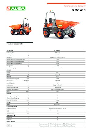 Wozidła kołowe Ausa D 601APG 