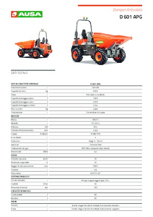 Wozidła kołowe Ausa D 601APG 