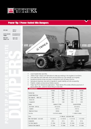 Wozidła kołowe Terex PT 2000