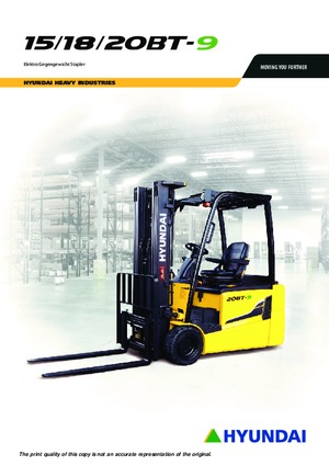 Wózki widłowe elektryczne Hyundai 20 BT 9 ac