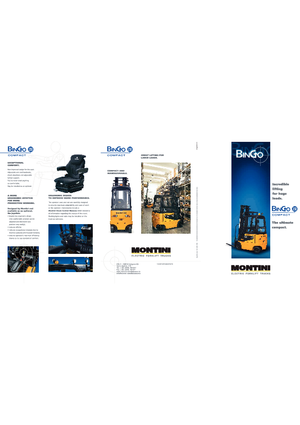 Wózki widłowe elektryczne Montini Bingo plus N 250 Compact