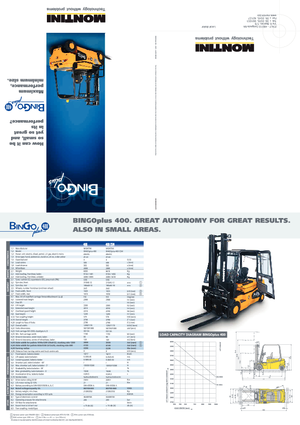 Wózki widłowe elektryczne Montini Bingo plus N 400