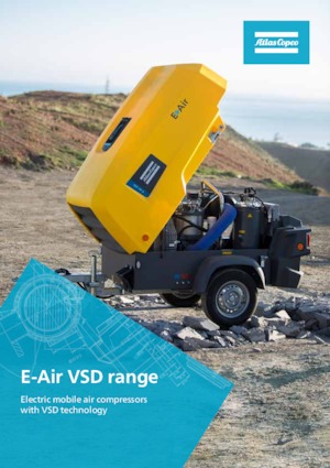 Przenośne sprężarki i kompresory powietrza - wyskoprężne, elektryczne i spalinowe Atlas Copco E-Air H450 VSD