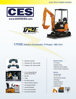 Elektryczne koparki gąsienicowe Kato 17VXE