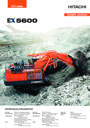 Elektryczne koparki gąsienicowe Hitachi EX5600-7E