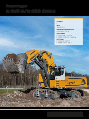 Elektryczne koparki gąsienicowe Liebherr R 976-E