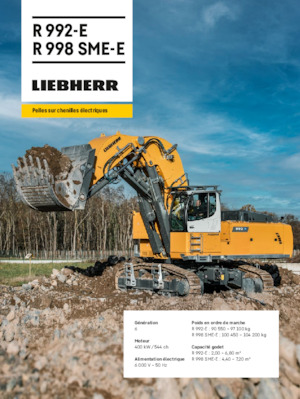 Elektryczne koparki gąsienicowe Liebherr R 998 SME-E