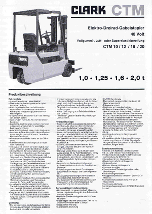 Wózki widłowe elektryczne Clark CTM 20 X