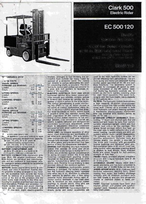 Wózki widłowe elektryczne Clark EC 500 120