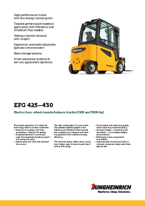 Wózki widłowe elektryczne Jungheinrich EFG 430