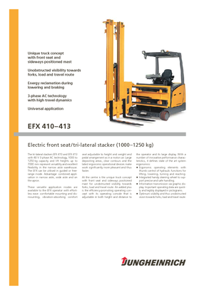 Elektryczne wózki widłowe boczne Jungheinrich EFX 413