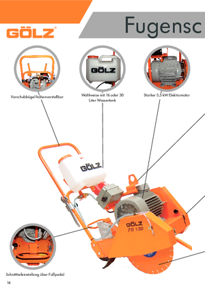 Przecinarki jezdne Gölz FS 130 E