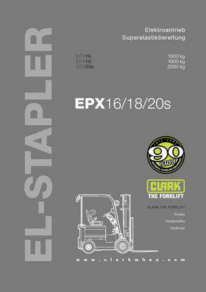 Wózki widłowe elektryczne Clark EPX 20 s ac