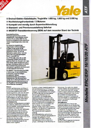 Wózki widłowe elektryczne Yale ERC/P 16 AAF