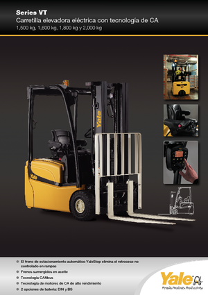Wózki widłowe elektryczne Yale ERP 18 VT