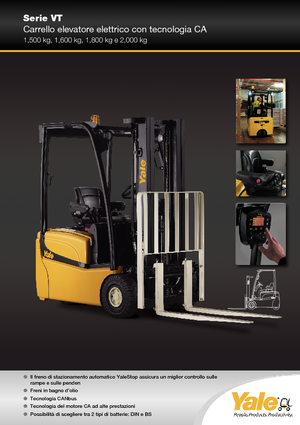 Wózki widłowe elektryczne Yale ERP 18 VT
