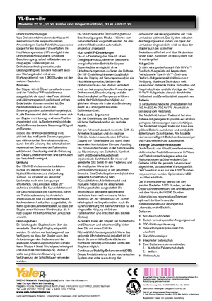 Wózki widłowe elektryczne Yale ERP25VL