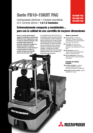 Wózki widłowe elektryczne Mitsubishi FB15KRT PAC