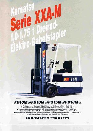 Wózki widłowe elektryczne Komatsu FB 15 M 2