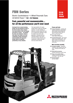 Wózki widłowe elektryczne Mitsubishi FB 16 N