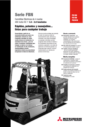 Wózki widłowe elektryczne Mitsubishi FB 16 N