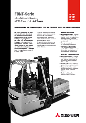 Wózki widłowe elektryczne Mitsubishi FB 20 NT ac