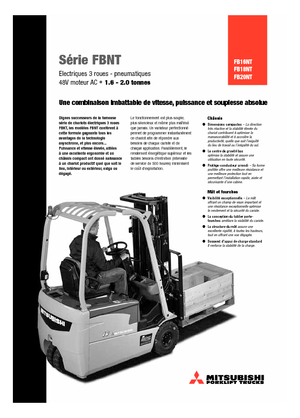 Wózki widłowe elektryczne Mitsubishi FB 20 NT ac
