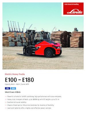 Wózki widłowe elektryczne Linde E180/600