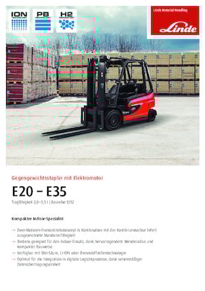 Wózki widłowe elektryczne Linde E30/600HL