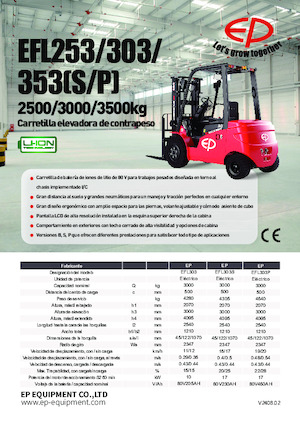 Wózki widłowe elektryczne EP EFL253P