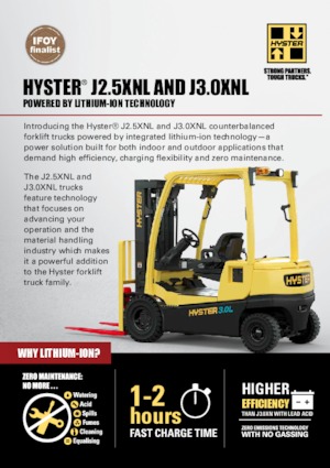 Wózki widłowe elektryczne Hyster J3.0XNL