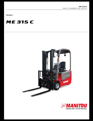 Wózki widłowe elektryczne Manitou ME 315 C