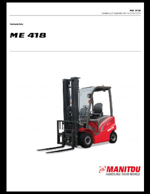 Wózki widłowe elektryczne Manitou ME 418