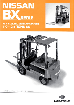 Wózki widłowe elektryczne Nissan FP 01 L 10 U