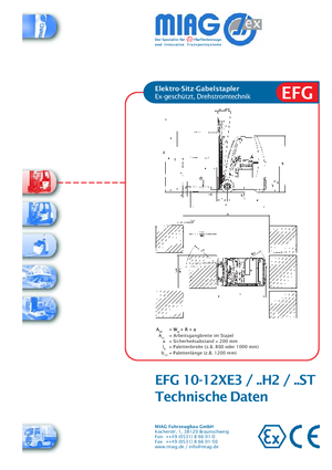 Elektryczne antywybuchowe wózki widłowe Miag EFG 12 XE 3