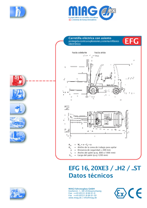 Elektryczne antywybuchowe wózki widłowe Miag EFG 20 XE 3