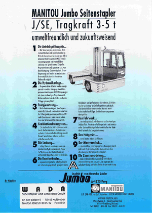 Terenowe wózki widłowe Jumbo J/SE 50