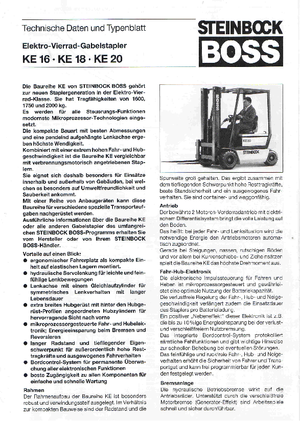 Wózki widłowe elektryczne Steinbock KE 16-50