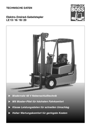 Wózki widłowe elektryczne Steinbock LE 16-55