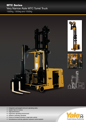 Elektryczne wózki widłowe boczne Yale MTC15 SWB