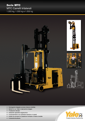 Elektryczne wózki widłowe boczne Yale MTC15 SWB