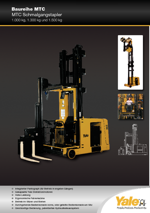 Elektryczne wózki widłowe boczne Yale MTC13