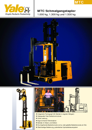 Elektryczne wózki widłowe boczne Yale MTC 15 LW