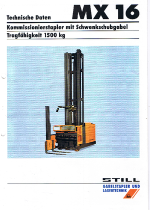 Elektryczne wózki widłowe boczne Still-Wagner MX 16