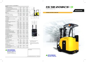 Wózki wysokiego składowania Hyundai 20 BCS-9