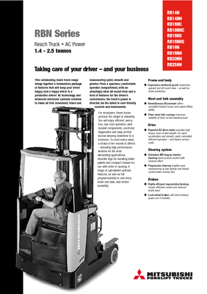 Wózki wysokiego składowania Mitsubishi RB 16 NS