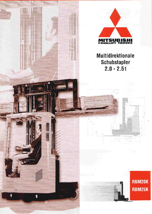 Wózki wysokiego składowania Mitsubishi RBM 20 K