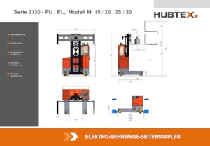 Elektryczne wózki widłowe boczne Hubtex M 30
