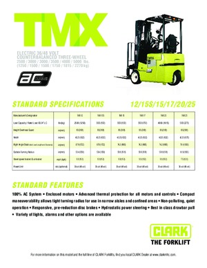 Wózki widłowe elektryczne Clark TMX 20 x