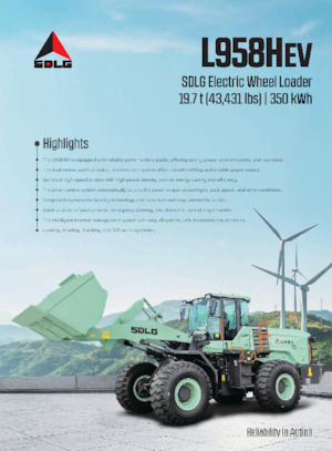 Elektryczne ładowarki kołowe SDLG L958HEV